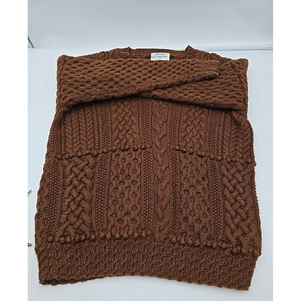 Cie Internationale Express Hand‎ Knitted Chunky XS Colonial Fall Sweater Cottage - Picture 12 of 16